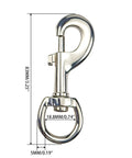 3.2 Inch Swivel Snap Hooks 2 Pack Stainless Steel Trigger Clips, Heavy Duty Corrosion Resistant 360 Degree Rotating Eye Bolt Snaps For Dog Leash.