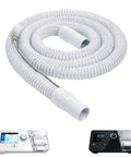 Corrugated Flexible Air Tubing for Luna G3 Devices, lightweight ribbed hose with condensation resistant interior, shown coiled.