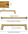 Champagne Bronze Cabinet Pulls 10 Pack 5 Inch Center To Center 128mm dimensions and size comparison with credit card.