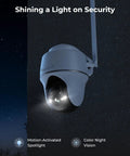 4K LTE Cellular Security Camera For Outdoor Use No WiFi Solar Powered 3G 4G Connectivity showing color night vision feature