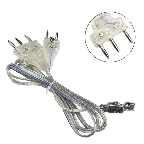 Top Notch Sport Fencing Body Cords Cable For Foil And Epee With Easy Hand Line Clamp Pro Grade Fencing Gear Built Tough For Training And Competition Wide Compatibility With Most Foil And Epee Setups, clear plastic and stainless steel connectors