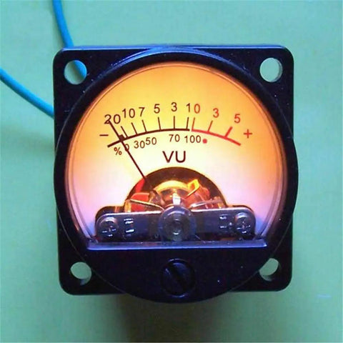 Dual Channel VU Meter Panel With Warm Back Light For Recording And Audio Level Monitoring, Driver Board Included
