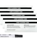 Pro Gear Thermal ID Card Printer Maintenance Kit with five long cleaning cards and one cleaning pen for printer upkeep.