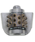 Single ComeFloor welded grinding roller for concrete, marble, granite and stone surface texturing and coating removal, front view