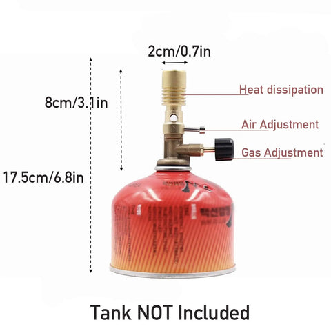 Compact Portable Bunsen Burner With Brass Gas Burner Head And Air Adjustment For Lab Heating Countertop Blowtorch