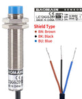 Capacitive Proximity Sensor Switch LJC12A3-5-Z/BY PNP NO DC 10-30V 200mA 1-5mm Detect Range With 12mm Cylinder Head Blue 3-Wire