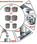 High Power 12V RS550 30000RPM 7R Motor Upgrade Kit Pair With 15T 19T And 23T Pinions For Kid Ride On Cars assembly instructions