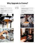 Comparison of 58mm Bottomless Naked Portafilter Straight Shooter Design For Breville Espresso Machines versus standard portafilter.