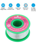 3.0mm Lead Free Solder Wire For Stained Glass Crafting, Solid Core No Flux Solder For Glass Art spool with green label
