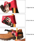 Steps to use Upgraded Foot Ascender For Rope 8-13mm Right Foot 4kN Load Orange Beast Rock Climbing Gear.