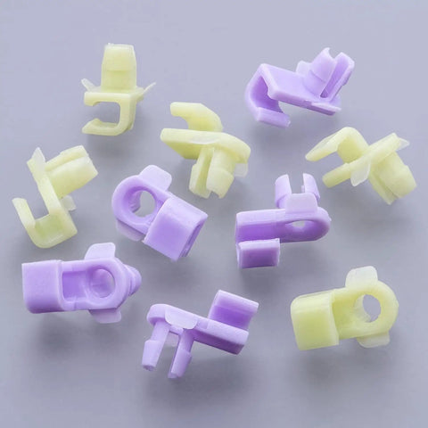 Honda Door Lock Rod Clips Kit 5pc LH RH Drop In Easy Install Left Yellow Right Purple 4mm Rod 6mm Hole Replaces 72174 SM4 003 72134 SM4 003 Fits Accord CR V Element Insight Odyssey Pilot TL MDX CL Acura, plastic clips