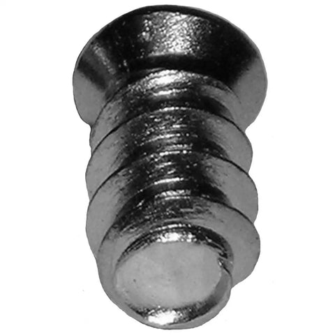 Close-up of Top Shelf Euro Cabinet Screw, 11.5mm thread, nickel alloy steel, heavy-duty for 5mm holes, 100 pack.