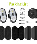 Wireless Interior Ambient LED Light Kit For Cars, 2 Pack With Button And Remote, USB-C Rechargeable, packing list image