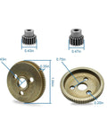 Beefy 86T Spur Gear 48P Steel Transmission Set For Traxxas Slash 2WD Rustler Stampede with pinions, dimensions displayed