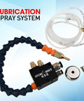 All In One Mist Coolant System For CNC Lathes And Metal Milling Machines With Precision Lubrication Spray components shown