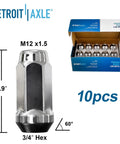 Front Wheel Bearing Hub Kit With Lug Nuts For Chevy Malibu 2004-2012, Cobalt 2008-2010, 5 Lug ABS Compatible - Lug Nuts Close-up