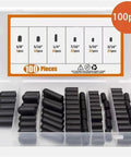 Get A Rad Rubber Vacuum Line Cap Kit With 80 Or 100 Hose End Plugs Perfect For Carburetor Manifolds That Shield Your Rig From Abrasion And Keep Sharp Ends Safe While Offering Flexibility For Various Tubing Needs, black rubber caps 100pcs