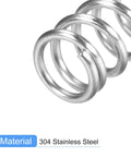 Close-up of Five Pack Stainless Steel Compression Spring Set, 12mm Outer Diameter, 1.6mm Wire, 20mm Free Length, 304 Stainless Steel