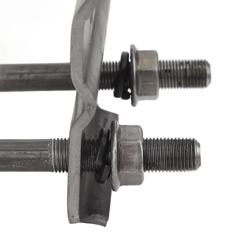 Trailer U Bolt Kit For 5200 To 7000 Lbs Leaf Spring Trailers, 3 Inch Round Axle U Bolts, 7 Inch Long, One Half Inch Diameter, With Tie Plates, Fits One And Three Quarter Inch Or Two Inch Leaf Springs, Heavy Duty Rolled Steel on round axle with tie plate and nuts