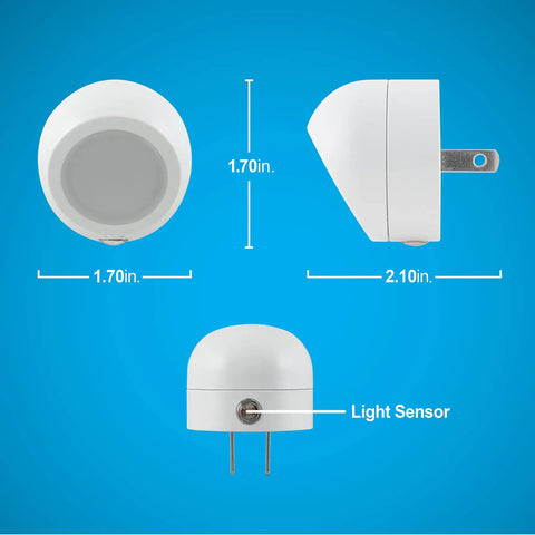 Rotating Plug In Night Light Two Pack With Dusk To Dawn Sensor For Bedroom Hallway Stairs Bathroom Dorm Room Home Decor Go To Apartment Essentials Ambient LED Lighting Long Life Energy Saving