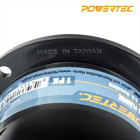 Built Different Heavy Duty Dust Port Inlet Flange 2 1/2 Inch Compatible With Flexible Hose For Shop Vac And Benchtop Woodworking Assembly close-up view