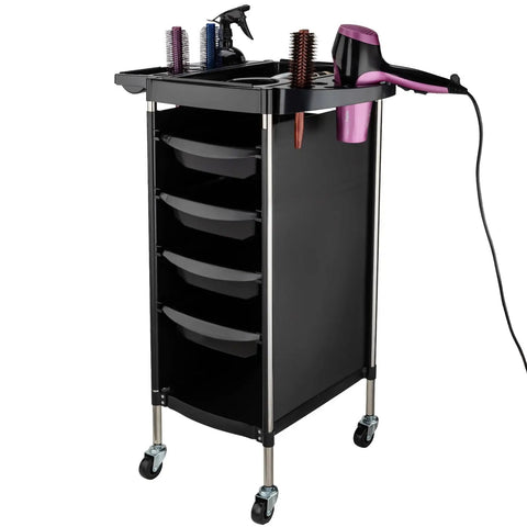 Mobile Hair Salon Tool Cart With Six Layer Design On Wheels For Spa Tattoo Studios Space Saving Barber Station Trolley Large Capacity Trays And Removable Drawers Ideal Rolling Carts For Pro Hair Stylists And Beauty Pros