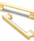 10 Pack Brushed Gold Cabinet Handles 6 Inch Length With 5 Inch Center To Center Hole Solid Metal Kitchen Cabinet Pulls