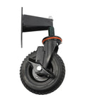 Heavy Duty Gate Caster Wheels With Adjustable Side Brake Built Tough Rolling Gate Hardware Smooth Riding 8 Inch Heavy Lifter Swivel Rollers For Tilt Resistant Fences Pack Of Two, black rubber tire with swivel action.