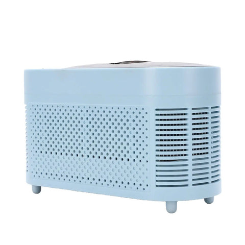 Portable Countertop Mini Ice Maker Makes Ten Snappy Cubes On The Fly In Just Fifteen Minutes With Ultra Quiet Operation, blue design.