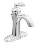 Brantford Chrome One-Handle Traditional Bathroom Sink Faucet With Easy Temperature Control, Slick Mirror Finish, side view