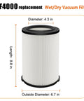 Replacement Vacuum Filter Set For Rigid 5 To 20 Gallon And Husky 6 To 9 Gallon Shop Vacs With Extra Foam Sleeves Two Pack Heavy Duty
