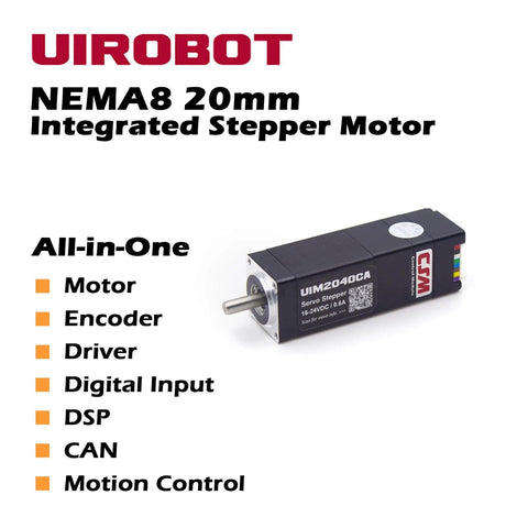 "NEMA 8 Integrated Servo Stepper Motor With Built In Multi Turn Absolute Encoder And Closed Loop Controller And Driver CAN Bus Enabled"