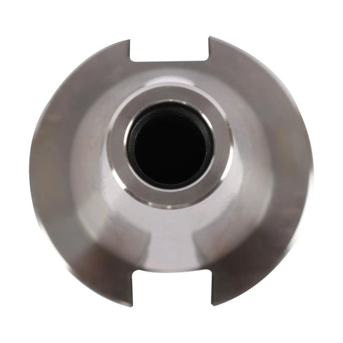 Pro Grade Cat40 Er11 Collet Chuck Tool Holder Eight Pack With Beefy Extended Handles, view from the top showcasing internal bore.