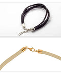 10 Sets Of 9mm Leather Cord End Caps With Lobster Claw Clasps Barrel Terminators For DIY Leather Bracelet Making, two designs shown