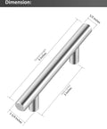 Dimensions diagram of 30 Pack 5 Inch Cabinet Pulls Satin Nickel Stainless Steel Kitchen Hardware Drawer Handles For Cabinets Cupboard With 3 Inch Center Hole Includes Screwdriver Included Brushed Modern Finish.