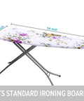 Eco Friendly Cotton Ironing Board Cover And Pad For Standard 15x54 Inch Boards With Elastic Edge And Hook And Loop Fasteners