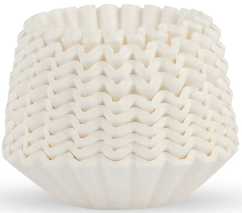 Stack of Bulk 12 Cup Coffee Filters Tall Walled Prevent Grounds Overflow, 9.75 x 4.25 Inches, 500 Count, Made in the USA