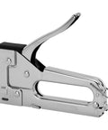 TR-45 Light-Duty Staple Gun for home, office, and classroom use in lightweight silver with ultra handy hand tacker design.