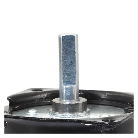 Close-up of Heavy Duty 220V 14W Permanent Magnet Synchronous Motor With 8 MM Center Shaft and mount plate.