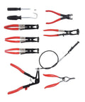 Heavy Duty Hose Clamp Pliers Set With Ergonomic Rubber Handles Built For Tough Automotive Repairs And Versatile Maintenance Jobs Using Durable Steel Construction For Maximum Power And Long Lasting Performance, 9-piece set