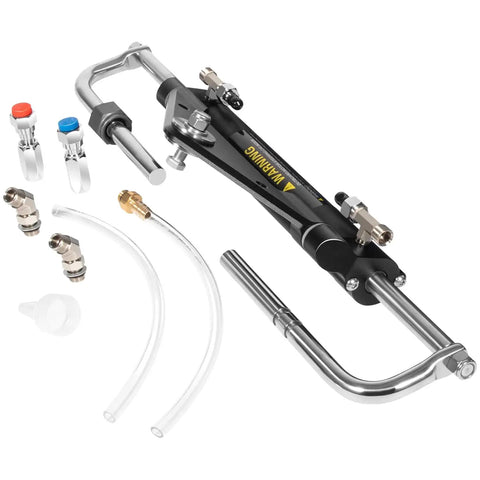 150HP Outboard Hydraulic Steering Cylinder Beefed Up Replacement For Front Mount Aluminum Alloy With ORB Fittings And Two Way Lock Valve