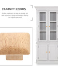 10 Piece Wooden Dresser And Cabinet Pulls Set For Closet And Drawer Handles Square Solid Wood Knobs Bamboo Vintage Style