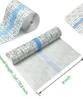 Aftercare Bandage Roll For Tattoos 8 Inch By 2 Yard Waterproof Transparent Film unrolled with measurements