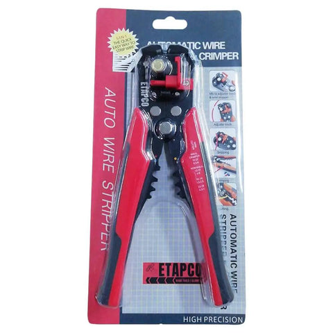 Automatic Self Adjusting 3 In 1 Wire Stripper Tool With Crimper And Wire Cutters for Electricians, displayed in packaging
