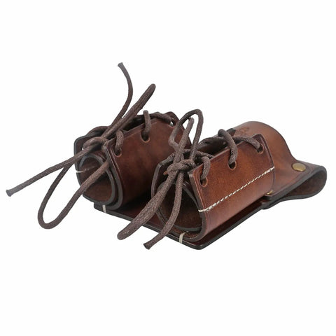 Go-To Must-Have Leather Tool Organizer Belt Pouch Bull Pin Holster with riveted leather sleeves and tunnel loop
