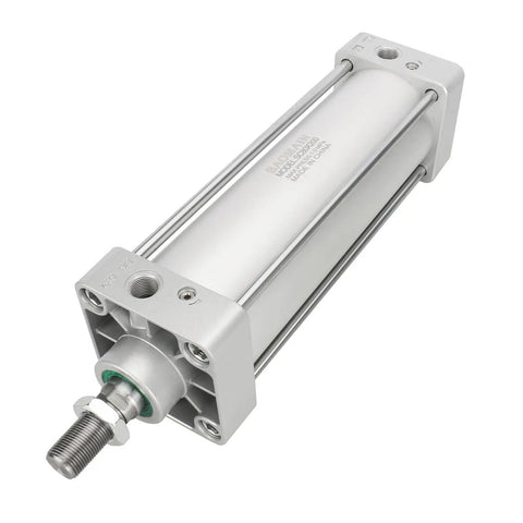 Heavy Duty Pneumatic Air Cylinder With 80mm Bore And 200mm Stroke Double Acting Single Rod Three Eighths Port M20 By 1.5 Threaded Rod