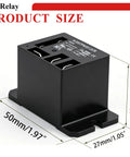 2 Pack Power Relay AC 120V Coil 30A SPDT 1NO 1NC With Flange Mounting And 10 Quick Connect Terminals Wires Mini Relay NT90-AC120V-10X For Easy Install And Rugged Pro Grade Control, black relay, 50mm x 27mm x 28mm