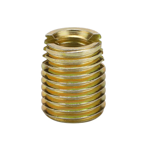 Self Tapping Thread Inserts Kit, 20 Piece Carbon Steel Assortment M2 To M12, Galvanized For Strong Auto And Appliance Fastening, Inner M6 X 1.0, Outer M9 X 1.0, Length 12mm close-up insert