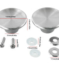 Upgrade Your Kitchen Gear With This Stainless Steel Pot Lid Knob Replacement Kit That Is Oven Safe And Heat Resistant, Featuring Durable Silver Handles And Screws For A Perfect Fit On Most Cookware To Keep Things Looking Fresh And Ready To Roll. 5.2cm knob with screws and gaskets