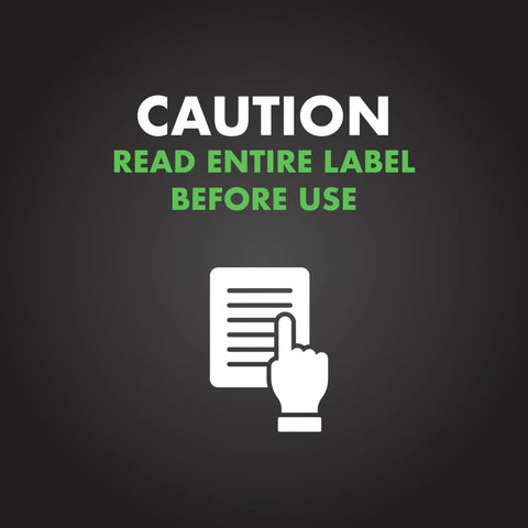 Caution notice to read entire label before use for Triazicide Insect Killer For Lawns Granules Kills Lawn Insects Above And Below Ground